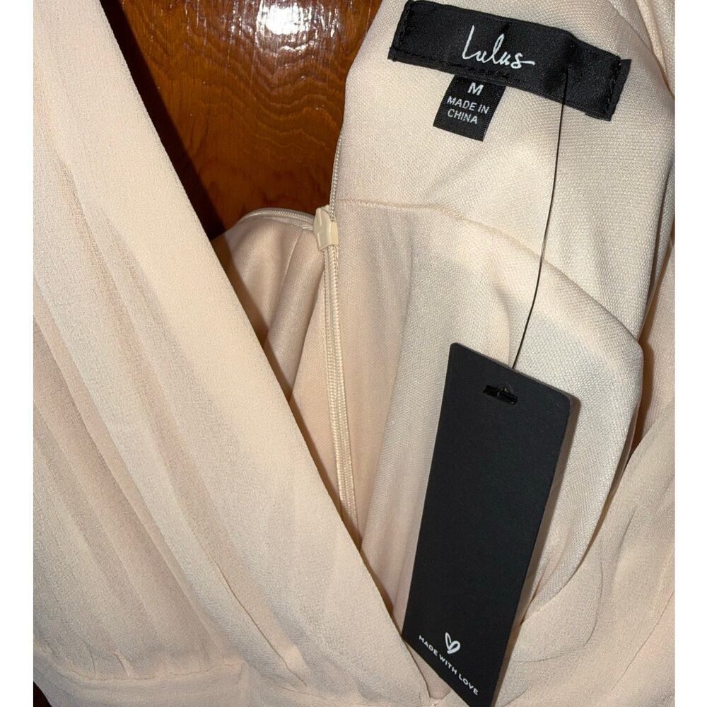 New Lulu’s Heavenly Hues Cream Maxi Dress Women’s size M - Picture 6 of 9